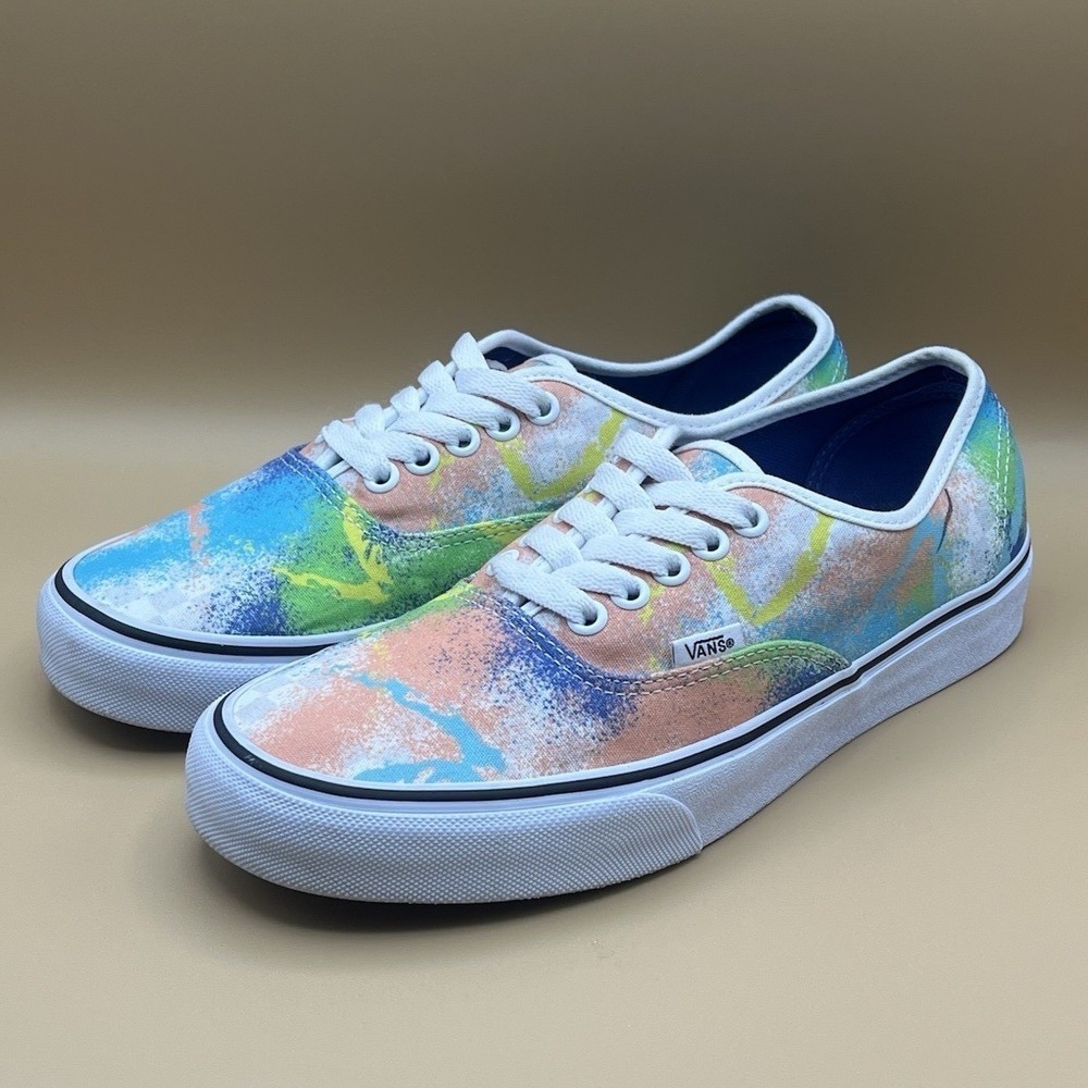 Vans Doheny Pastel Tie Dye Paint Splatter Skate Shoes -‎ Women's Size 9 USED - Picture 2 of 8